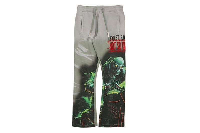 FIRST ROW CAUTION NOT SO QUIET GHOST RIDER FLARE JOGGER (FRB2491:MOSS GREEN)
