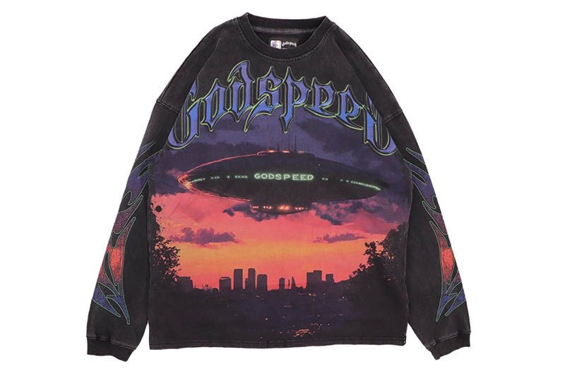 GODSPEED U.A.P LS T-SHIRT (BLACK WASH)