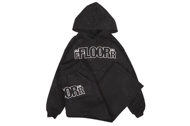 FLOOR 914 VVS SET (BLACK RHINESTONE)