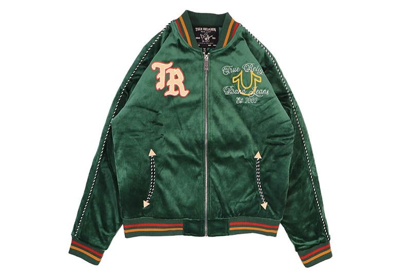TRUE RELIGION WESTERN VELVET BOMBER JACKET (108674:KALAMATA/IMPATIENS PINK)
