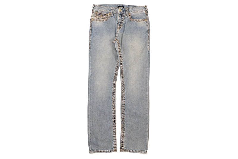 TRUE RELIGION RICKY MARLED SUPER QT FLAP JEAN 34 (109262:LIGHT WASH)
