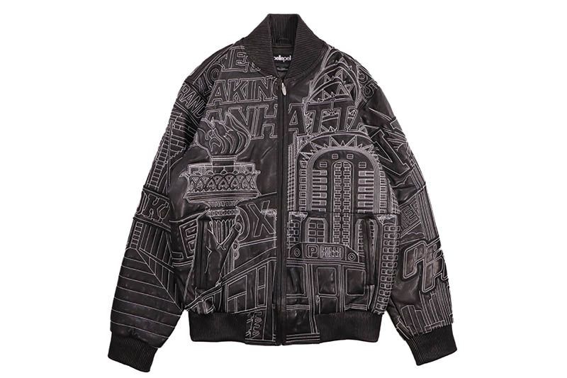 Pelle Pelle NYC BORO QUILTED JACKET (325-37536-BKW:BLACK/WHITE)