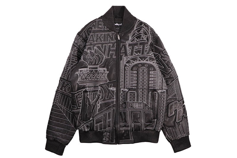 Pelle Pelle NYC BORO QUILTED JACKET (325-37536-BKW:BLACK/WHITE