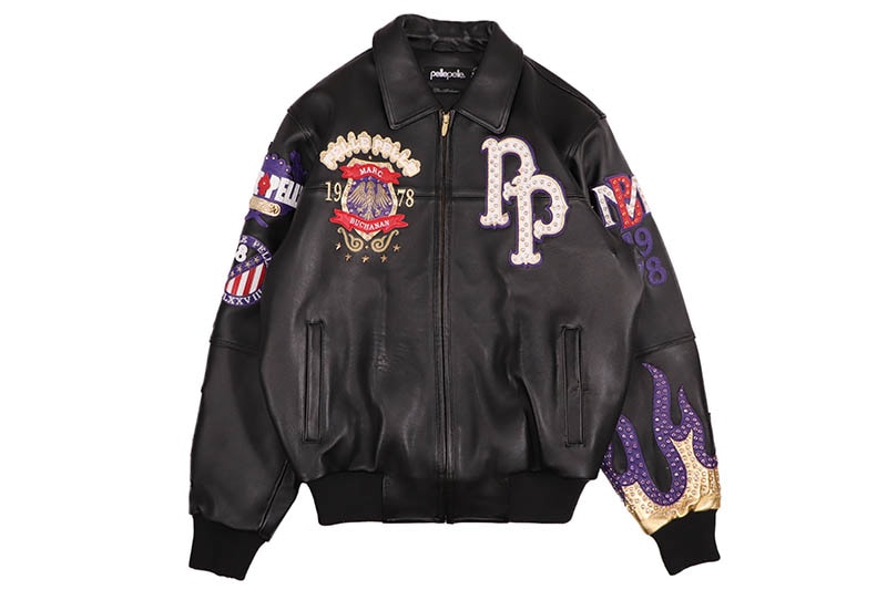 Pelle Pelle WORLD FAMOUS JACKET (325-37520-BGP:BLACK/WHITE/PURPLE