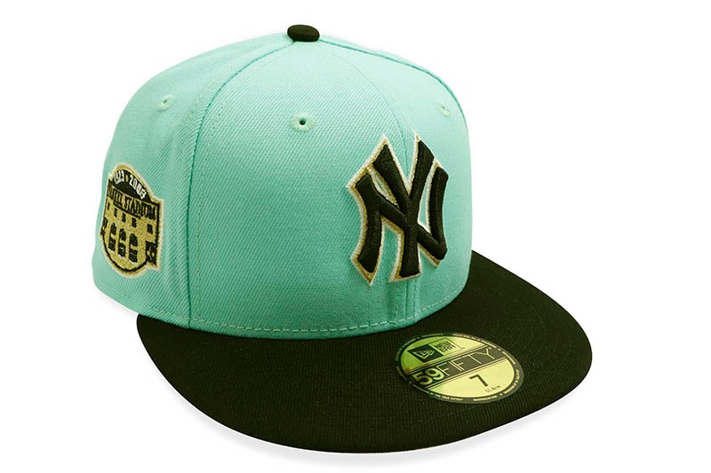 NEW ERA NEW YORK YANKEES 59FIFTY FITTED CAP (YANKEE STADIUM CUSTOM SIDE PATCH/GREY UNDER VISOR/MINT BLACK) 70945495