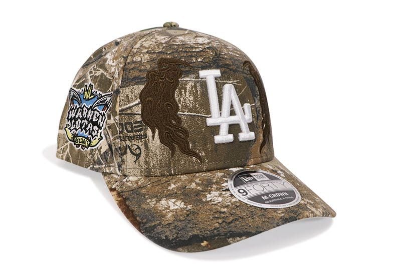 NEW ERA X WARREN LOTAS LOS ANGELES DODGERS 9FORTY AF M-CROWN ADJUSTABLE CAP (WL LOGO SIDE PATCH/GREY UNDER VISOR/REALTREE CAMO)