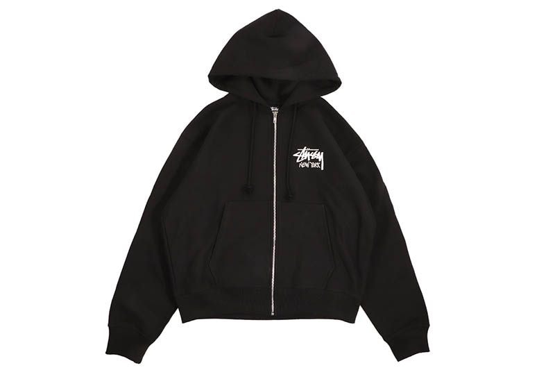 STUSSY STOCK NEW YORK ZIP HOOD (3973976:BLACK)