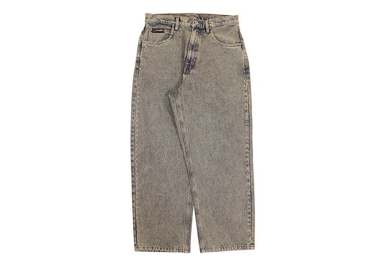 FUBU STUDS DENIM PANTS (FAM-52507:BROWN)