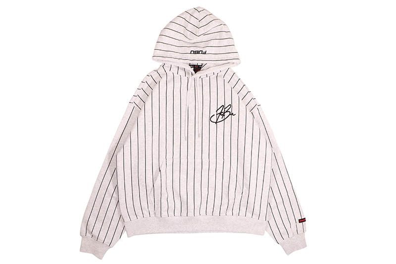 FUBU STRIPE HOODIE (FAM-52703:GRAY)