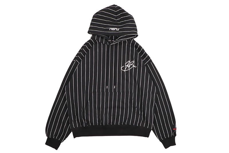 FUBU STRIPE HOODIE (FAM-52703:BLACK)