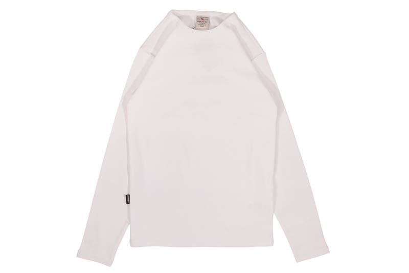 AVIREX DAILY RIB L/S CREW NECK T-SHIRT (783-4930019-030:WHITE) 6153481-001