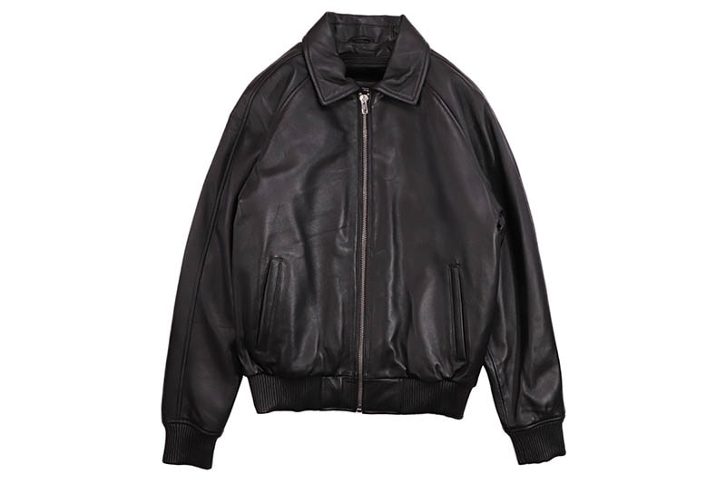 HUDSON OUTERWEAR LEATHER JACKET (398-RAGLAN:BLACK)