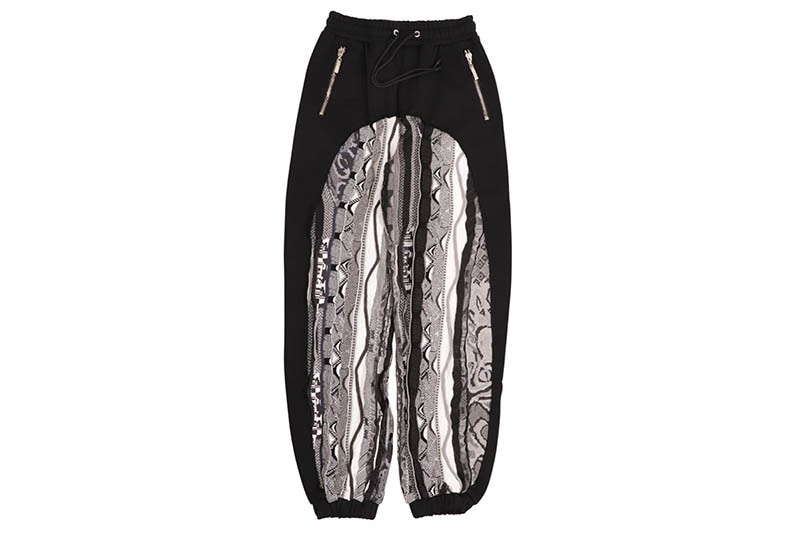 COOGI SWEATER PIECED FLEECE JOGGER (CG-KB-141:BLACK/GREY)