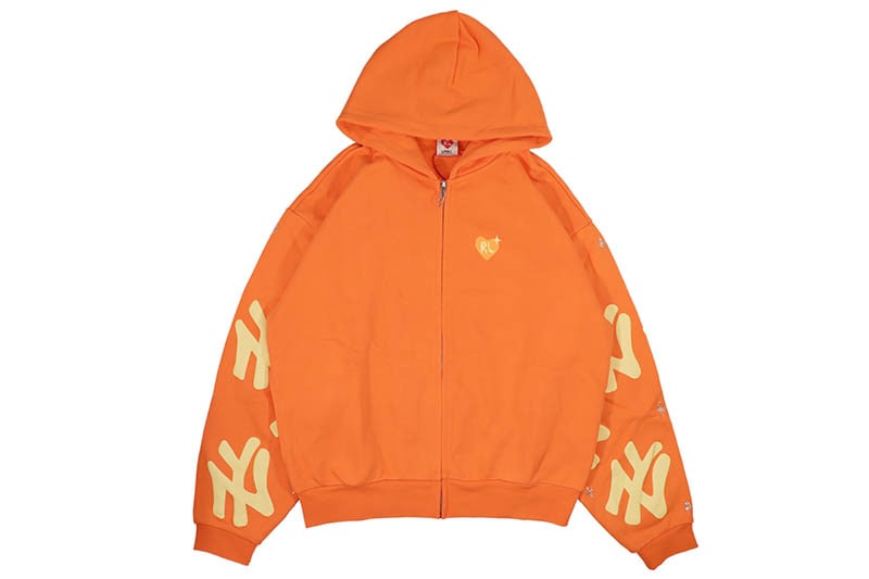 RED LETTERS NOT NY SUNSET SCATTERED ZIP UP HOODIE (ORANGE)