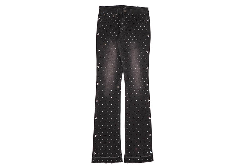 KINDRED RHINESTONE STACKED FIT PANTS (KD2214P:BLACK)