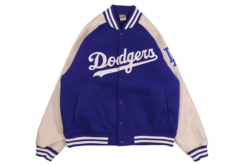 FANATICS LOS ANGELES DODGERS MLB STANDARD LOGO PU MELTON JACKET (ML2325FW0002:BLUE)