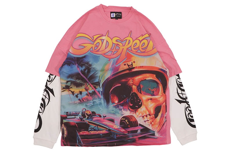 GODSPEED F1 DREAMS LAYERED T-SHIRT (PINK)