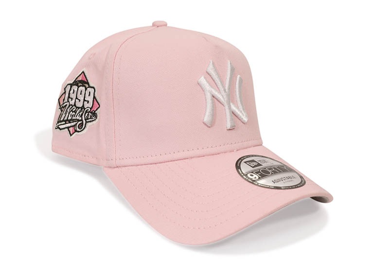 NEW ERA NEW YORK YANKEES 9FORTY AF ADJUSTABLE CAP (1999 WORLD SERIES SIDE PATCH/GREY UNDER VISOR/PINK)