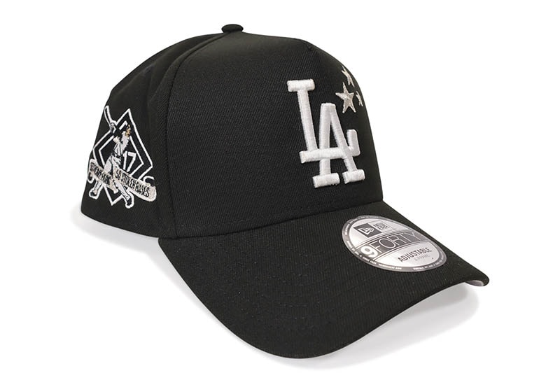 NEW ERA LOS ANGELES DODGERS 9FORTY AF ADJUSTABLE CAP (SHOHEI OHTANI 50/50 SIDE PATCH/GREY UNDER VISOR/BLACK)