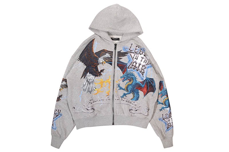 ROKU STUDIO LEGEND IN THE AIR ZIP BOXY HOODIE (RK5481857-HGR