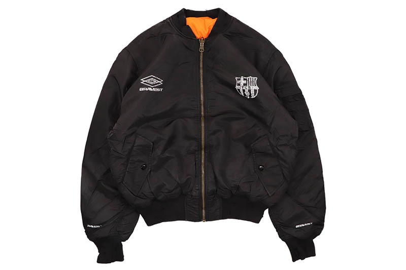 BRAVEST STUDIOS SOCCER BOMBER JACKET (BLACK)