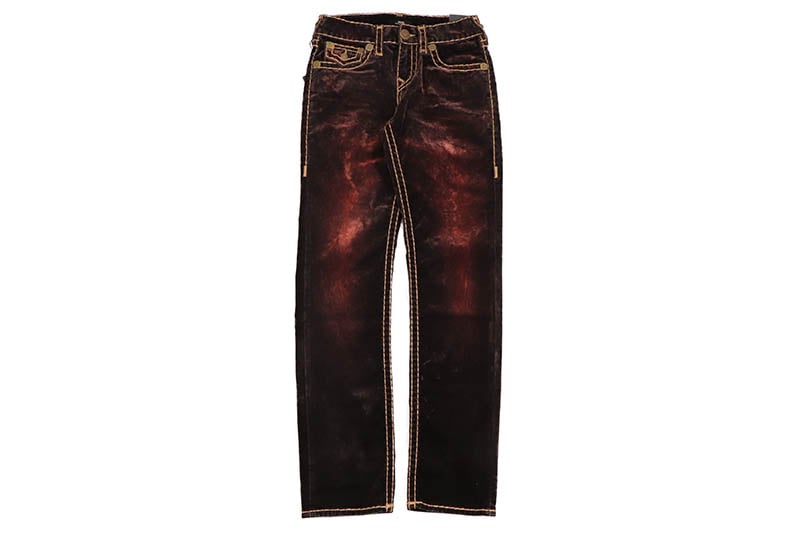 TRUE RELIGION RICKY BROWN VELVET SUPER T STRAIGHT JEAN 34�� (109836:VELVET WASH)