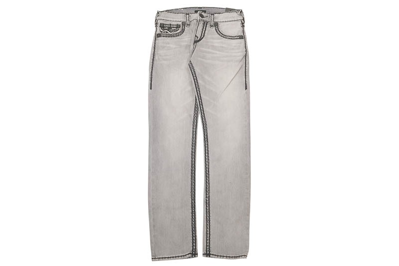 TRUE RELIGION RICKY SUPER QT STRAIGHT JEAN 34 (109756:GRITSTONE GREY WASH)