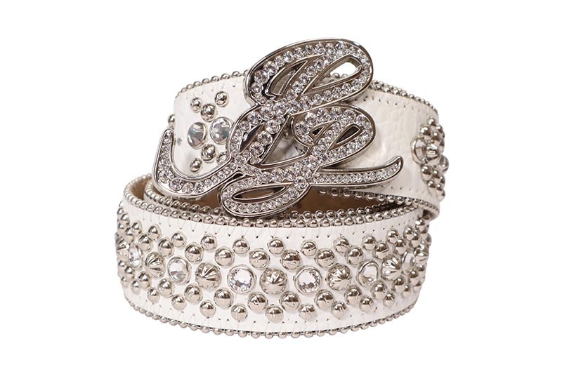 Pelle Pelle X B.B. SIMON LIMITED EDITION CURSIVE ICON BELT (3382-A53-CLEAR-SF)