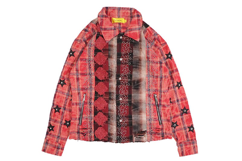 GUAPI BLOOD RED PATCH FLANNEL (639BRPF)
