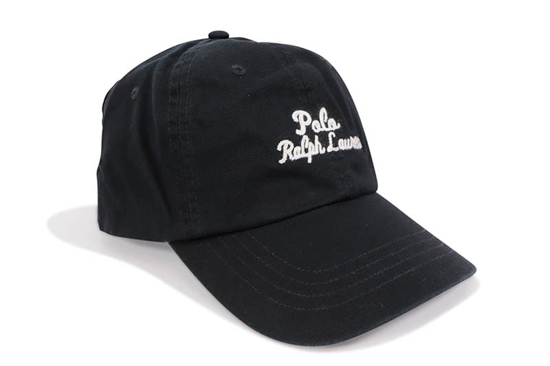 POLO RALPH LAUREN EMBROIDERED TWILL BALL CAP (710936498001:BLACK)