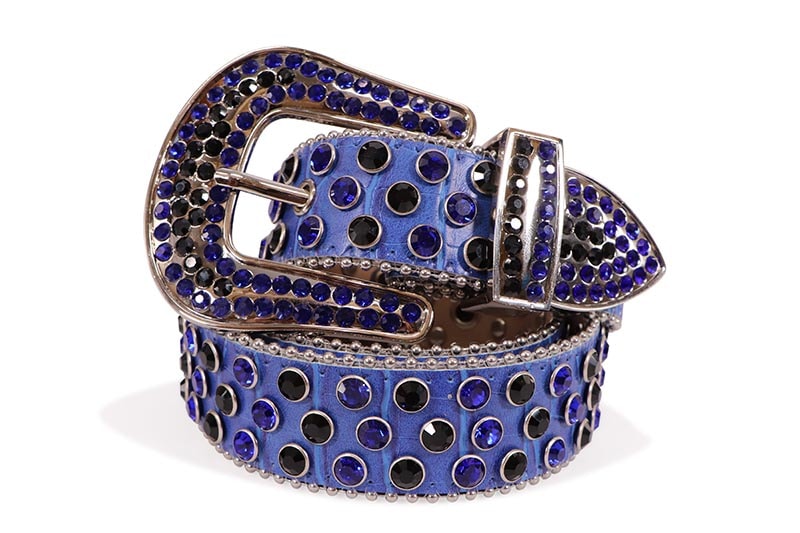 DRIP TRAP ICED OUT RHINESTONE BELT (DT.29:BLUE/BLACK) | Brand,OTR