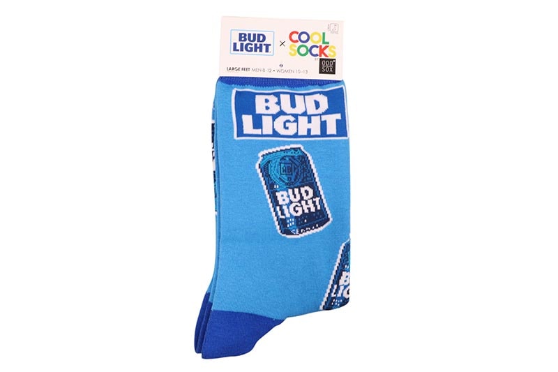 ODD SOX BUD LIGHT CANS CREW SOCKS (40253MCNCF:BLUE)
