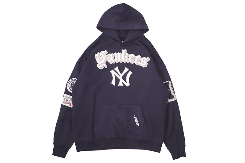 PRO STANDARD NEW YORK YANKEES BEST OF DROP SHOULDER PO HOODIE (LNY5315280-MDN:MIDNIGHT NAVY)