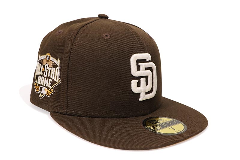 NEW ERA SAN DIEGO PADRES 59FIFTY FITTED CAP (2016 ALL STAR GAME SIDE PATCH/PEANUTS TAN UNDER VISOR/WALNUT) 70853570