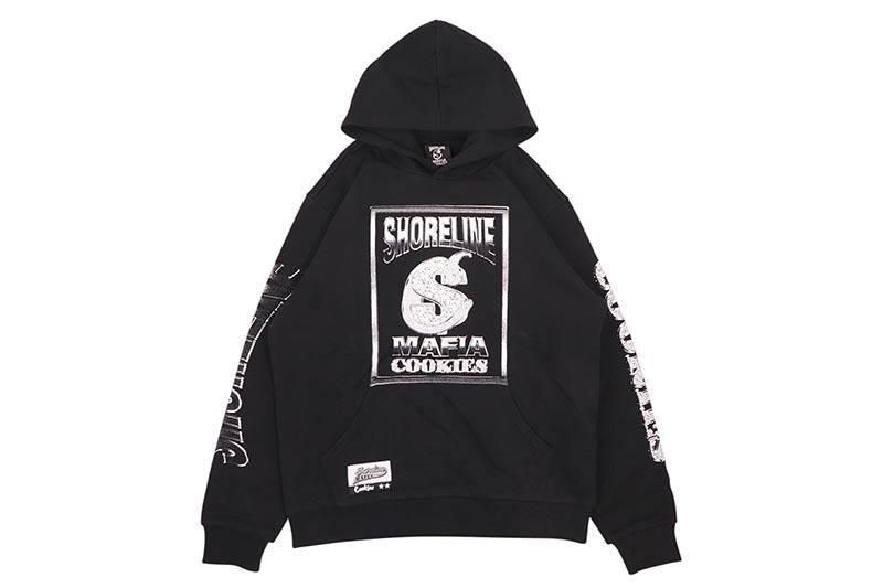 COOKIES X SHORELINE MAFIA PULLOVER HOODIE (BLACK) CM254HFP12