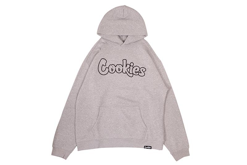 COOKIES ORIGINAL MINT OUTLINE PULLOVER HOODIE (GREY HEATHER/BLACK) CM253HFP02