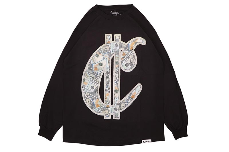 COOKIES DOLLAR C LS TEE (BLACK) CM254TLP02