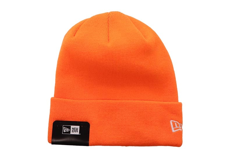 NEW ERA BASIC CUFF KNIT (NEON ORANGE/WHITE FLAG) 11322419