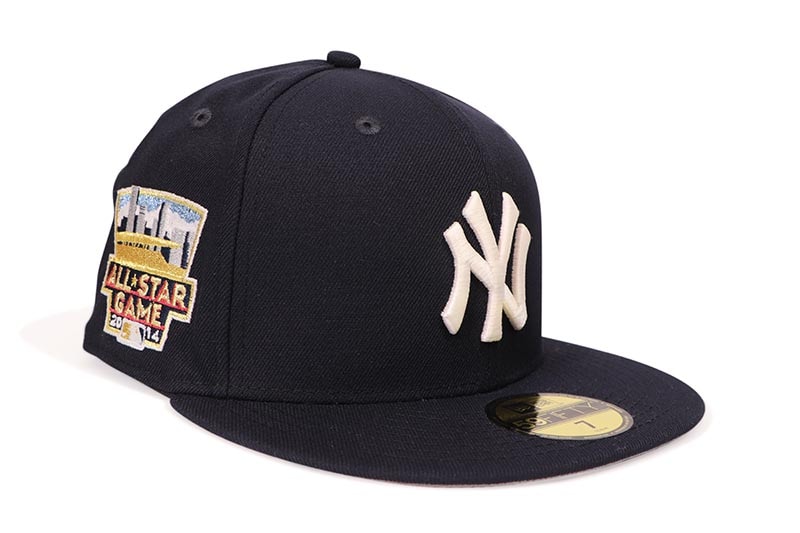 NEW ERA NEW YORK YANKEES 59FIFTY FITTED CAP (2014 ALL STAR GAME CUSTOM SIDE PATCH/GREY UNDER VISOR/NAVY) 14693468