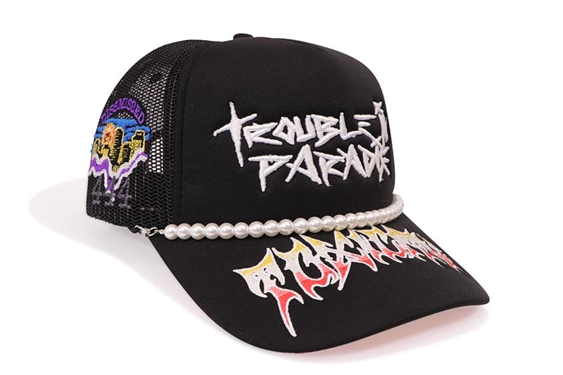 TOXICITY X DSMSD BY MOUR CAP TROUBLE IN PARADISE TRUCKER HAT (BLACK)