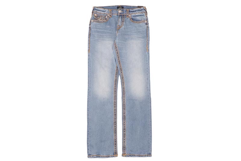 TRUE RELIGION RICKY ROPE STITCH STRAIGHT JEAN (109219:MEDIUM WASH)