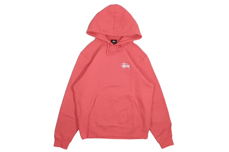 STUSSY BASIC STUSSY HOODIE (PALE RED) 1924615