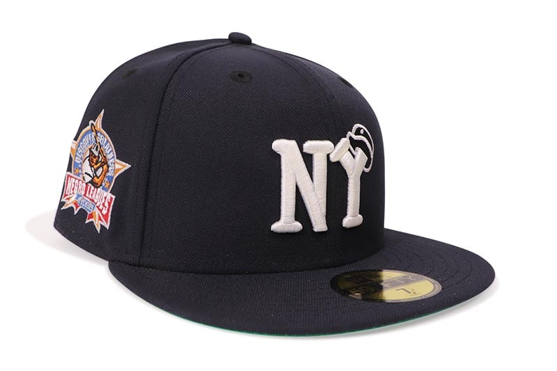 NEW ERA NEW YORK BLACK YANKEES 59FIFTY FITTED CAP (DISCOVER GREATNESS SIDE PATCH/KELLY UNDER VISOR/NAVY) 70947804