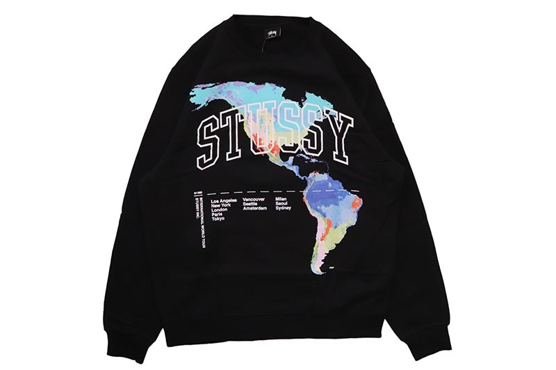 STUSSY THERMAL CREW (BLACK) 1914630 | Brand,S-Z,STUSSY
