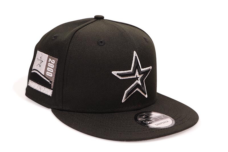 NEW ERA HOUSTON ASTROS 9FIFTY SNAPBACK CAP (2000 INAUGURAL SEASON SIDE PATCH/GREY UNDER VISOR/BLACK)