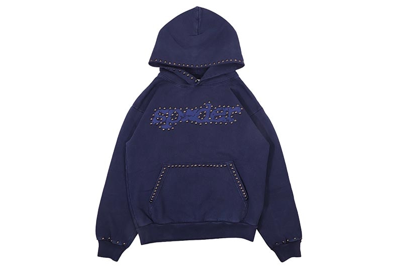 SP5DER PUNK V3 STUDDED HOODIE (BLUE) | Brand,S-Z,SP5DER