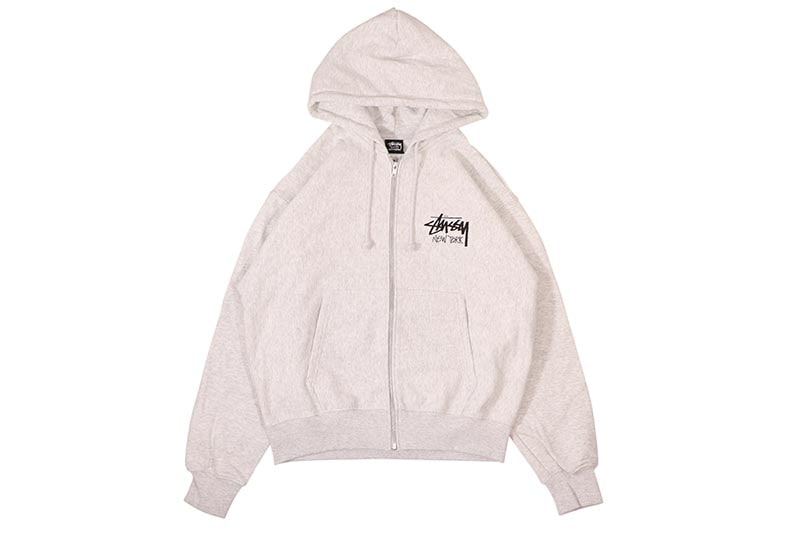 STUSSY STOCK NEW YORK ZIP HOOD (3923976:ASH HEATHER)
