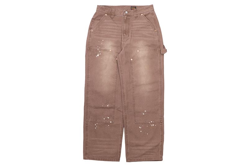 EVISU HEAVY WASHED AND DISTRESSED DAICOCK JEANS (2ESEJM6PT6006RXCT:BROWN)