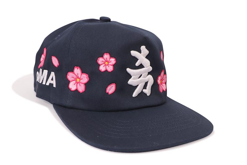 oMA STUDIOS NY KANJI CHERRY BLOSSOM HAT (NAVY)