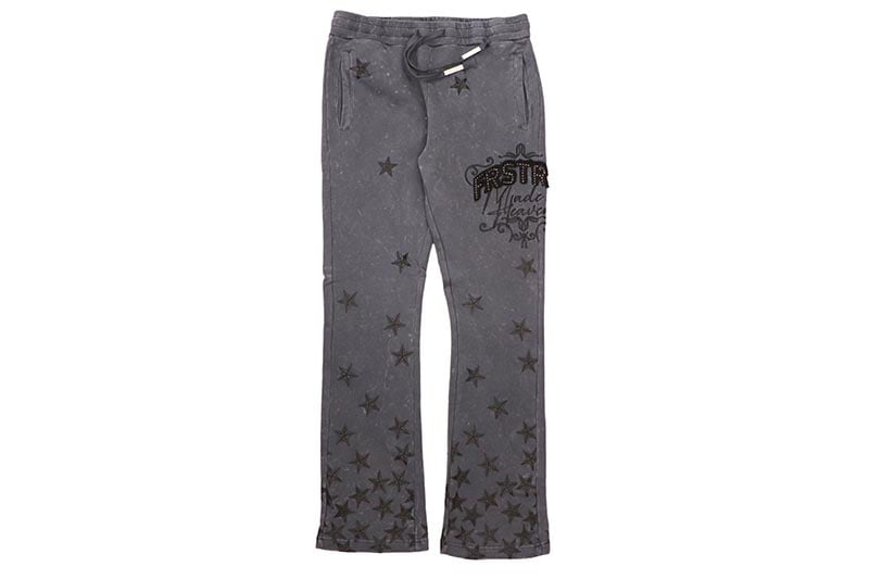 FIRST ROW MADE IN HEAVEN GATHERED STAR STACK JOGGER (FRB2205:DK GREY)